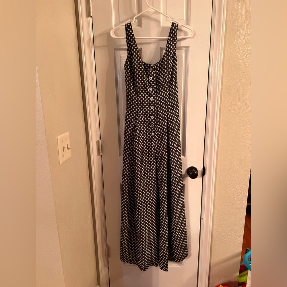 Vintage Alyn Paige Small Black and White Open Back Jumpsuit